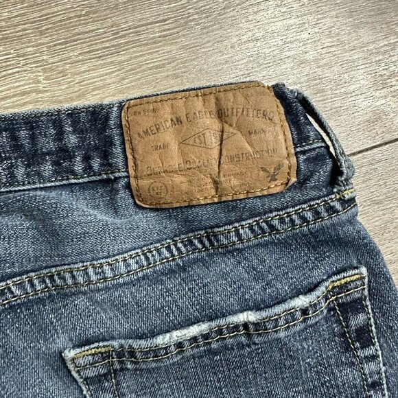 American Eagle Jeans Mens Size 29x32  Core Flex Skinny Distressed Medium - Picture 6 of 7